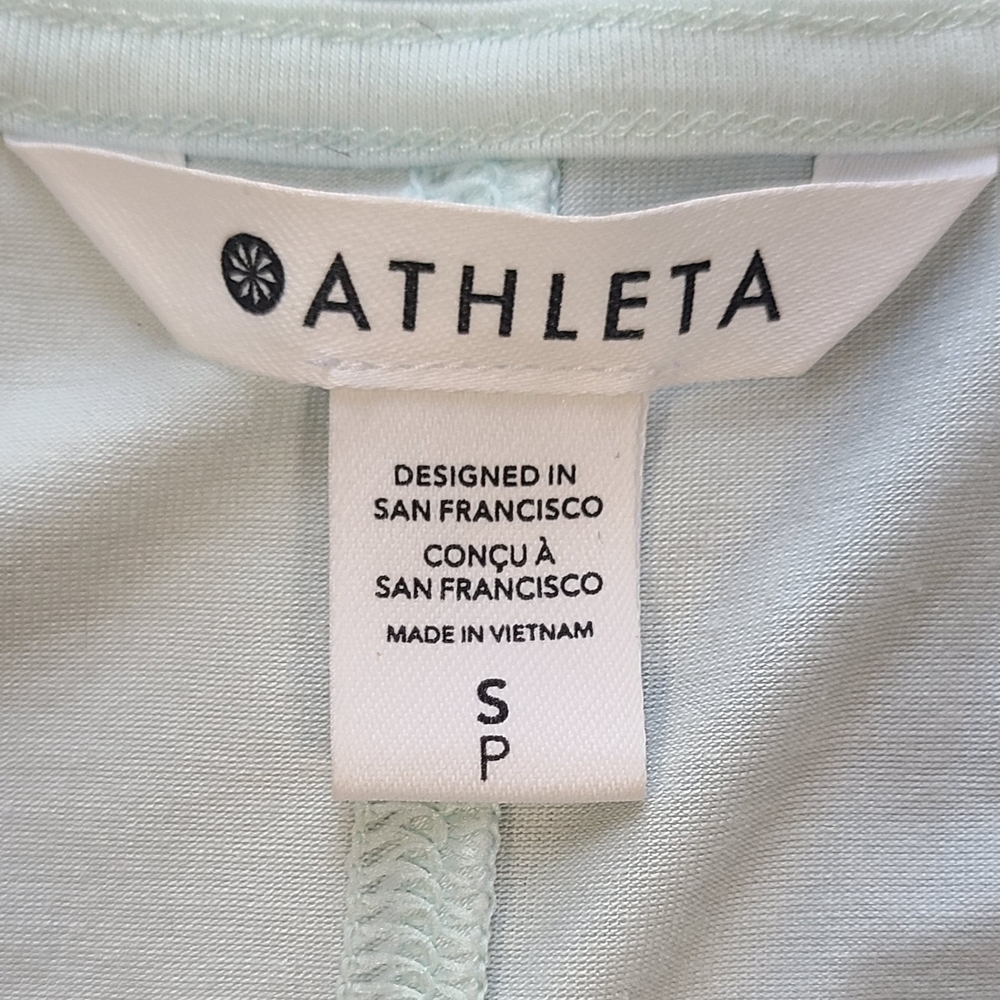 Athleta Short Sleeve Scoop Neck Tops Bundle S (Fits M) Mint Blue 2 Pack - Picture 7 of 10